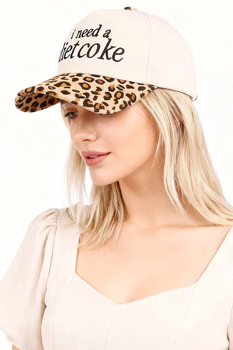 I Need A Diet Coke Two Tone Canvas Cotton Cap