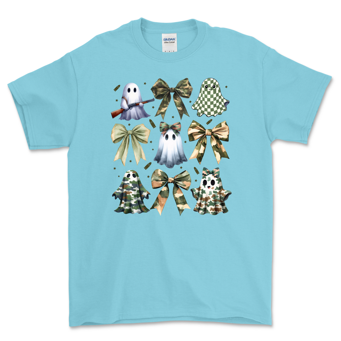 Camo Ghosts and Bows Shirt