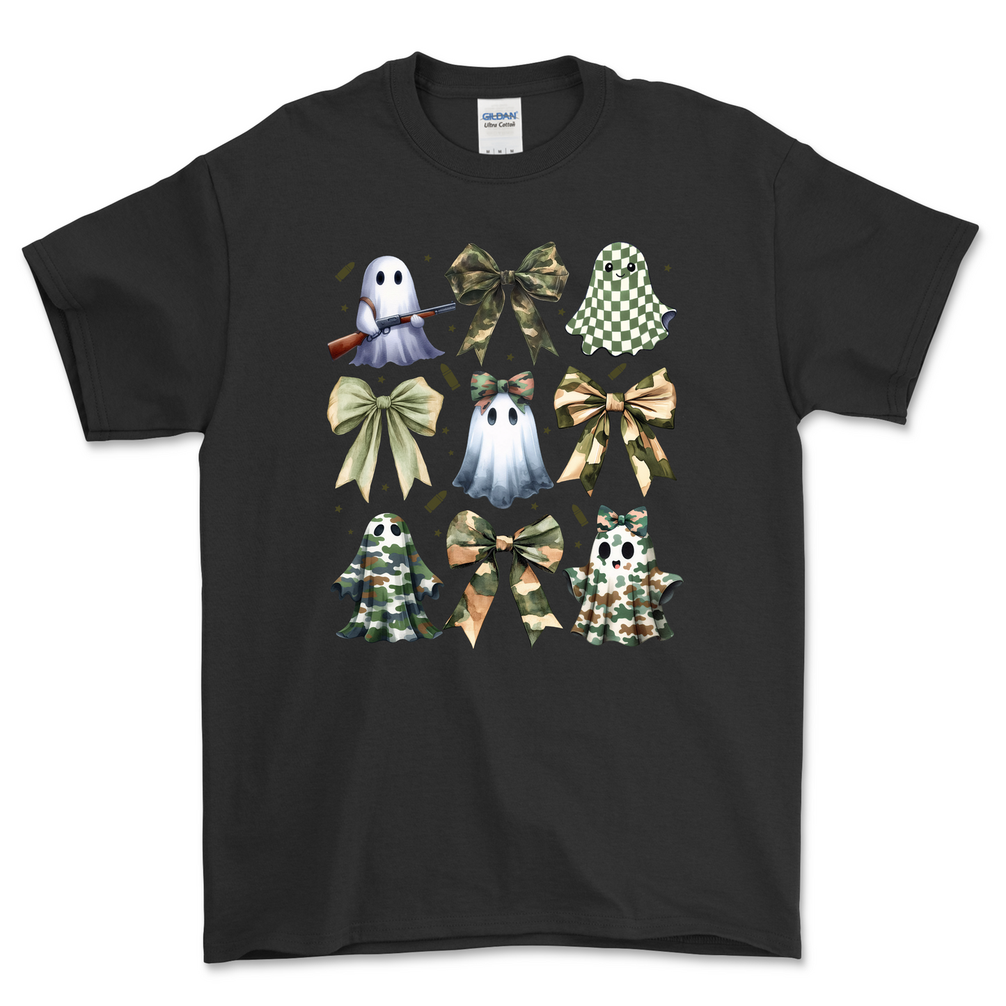 Camo Ghosts and Bows Shirt