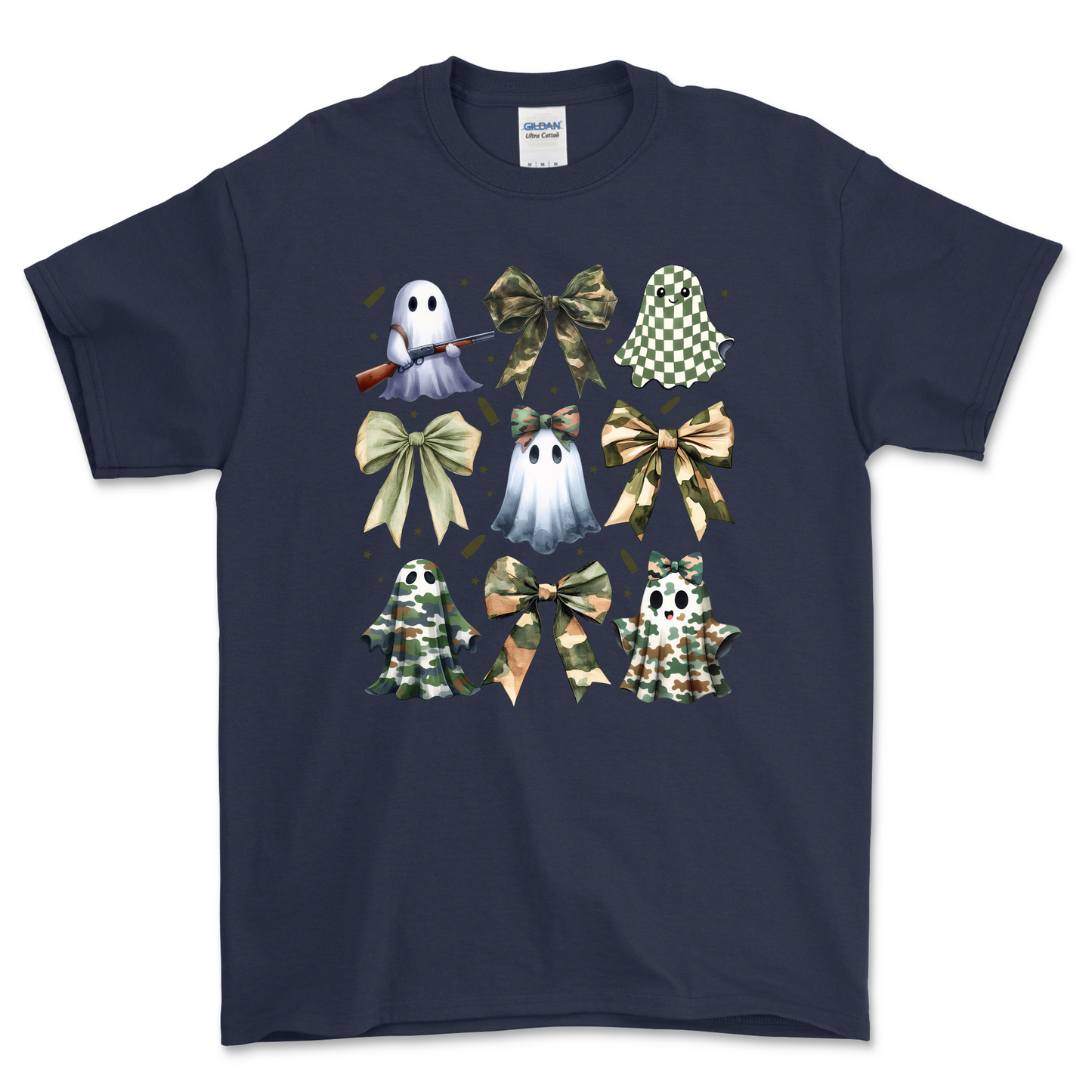 Camo Ghosts and Bows Shirt