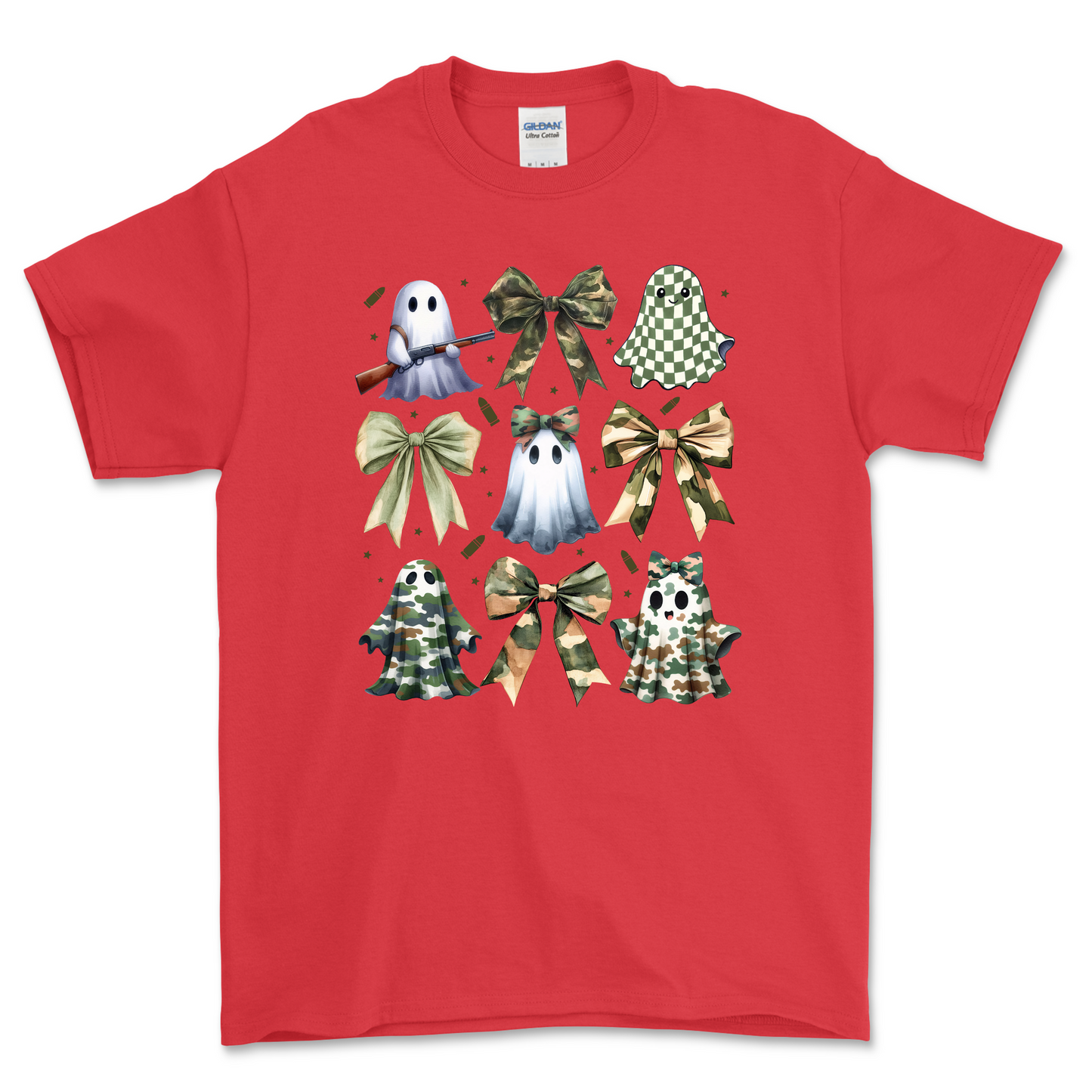 Camo Ghosts and Bows Shirt