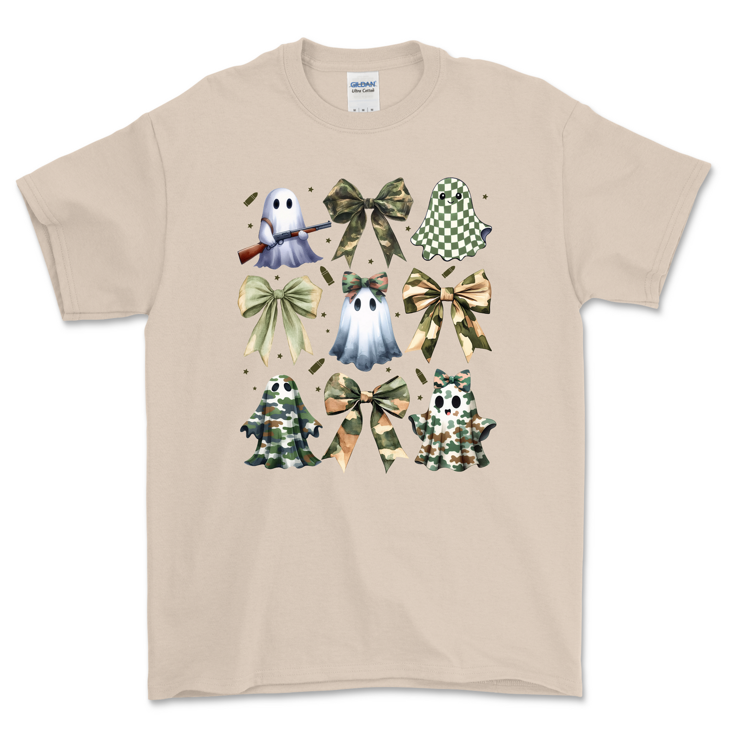 Camo Ghosts and Bows Shirt