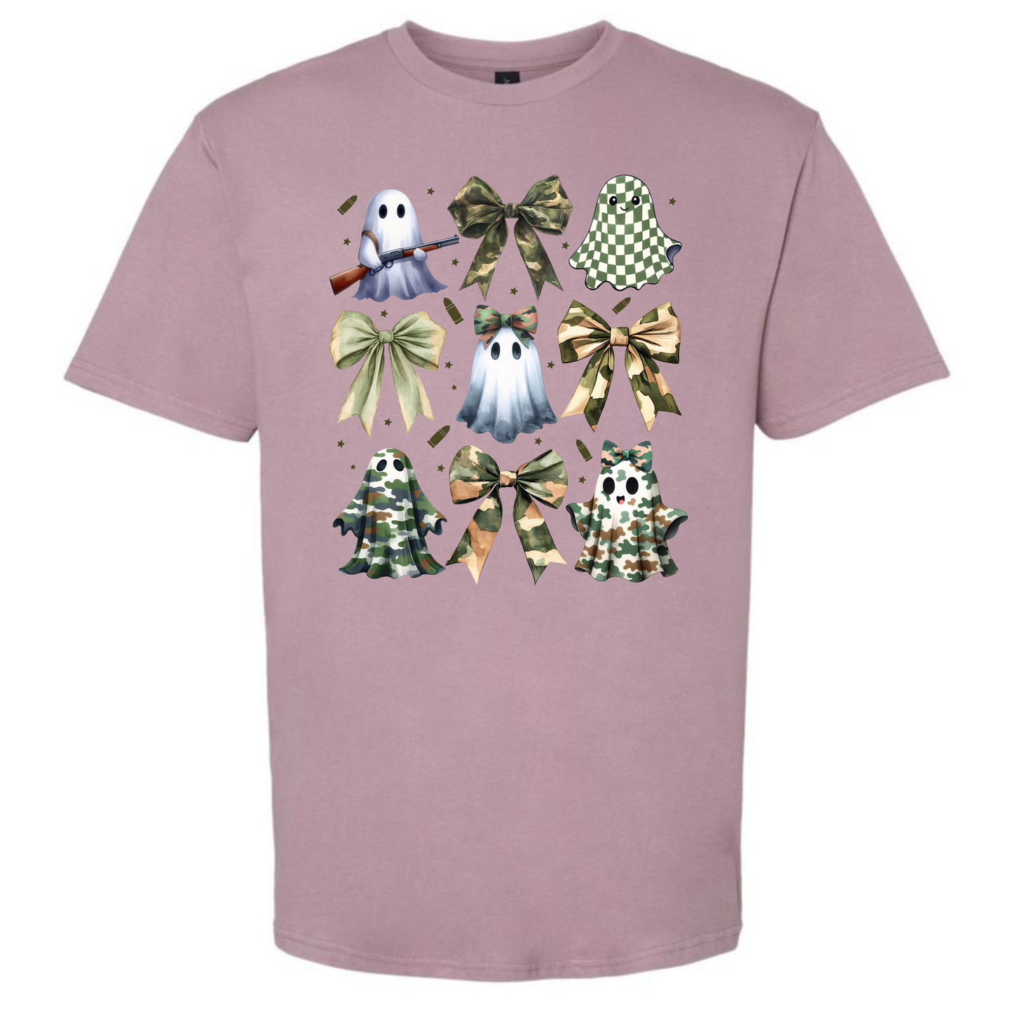 Camo Ghosts and Bows Shirt