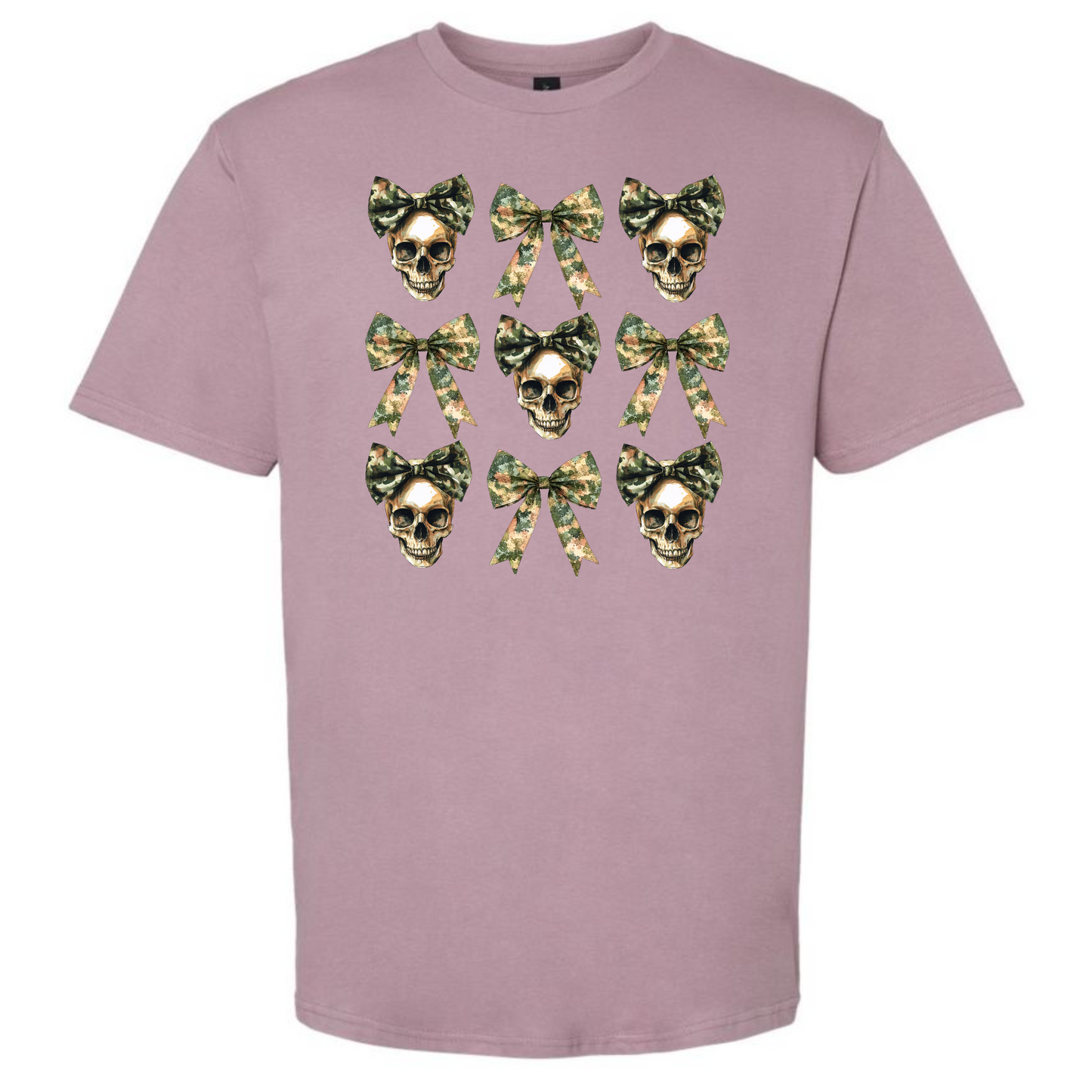 Camo Skulls and Bows Shirt
