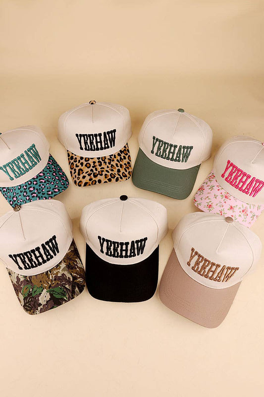Yeehaw Two Tone Canvas Cotton Cap