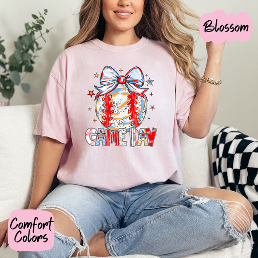 Baseball Game Day Comfort Colors T-Shirt