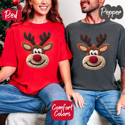 Faux Plush Reindeer Shirt