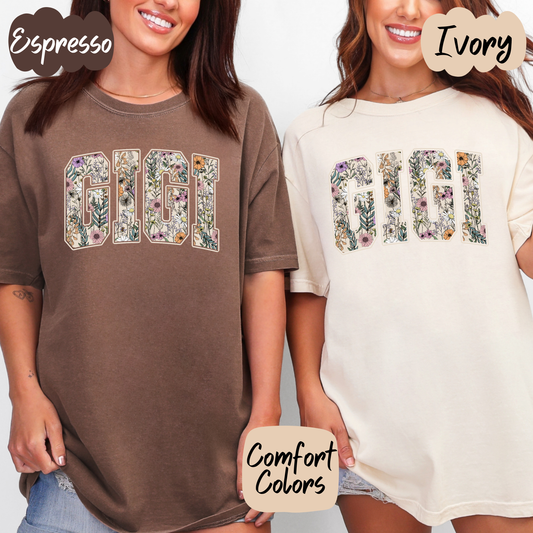 Floral Gigi Comfort Colors T-Shirt