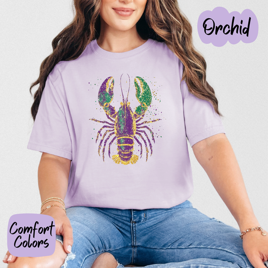 Mardi Gras Glitter Crawfish Shirt/Crewneck ~Glitter~