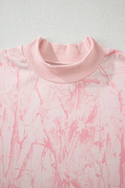 Love Camo Mock Neck Baggy Sweatshirt