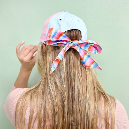 Big Bow Energy Hat (Striped)