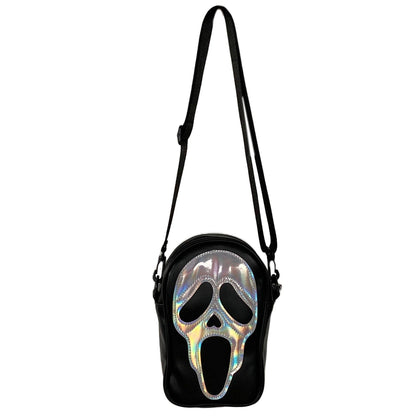 Ghost Face Leather Crossbody Bag