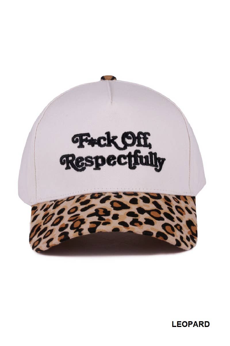 Fxck Off Respectfully Two Tone Canvas Cotton Cap