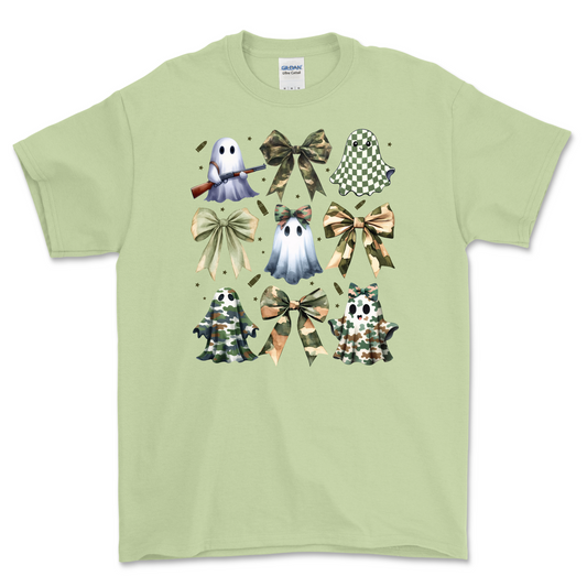 Camo Ghosts and Bows Shirt