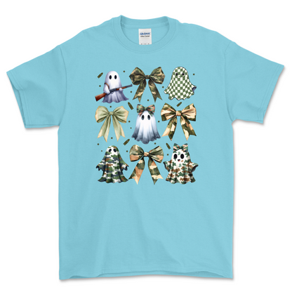 Camo Ghosts and Bows Shirt