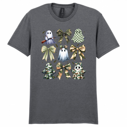 Camo Ghosts and Bows Shirt