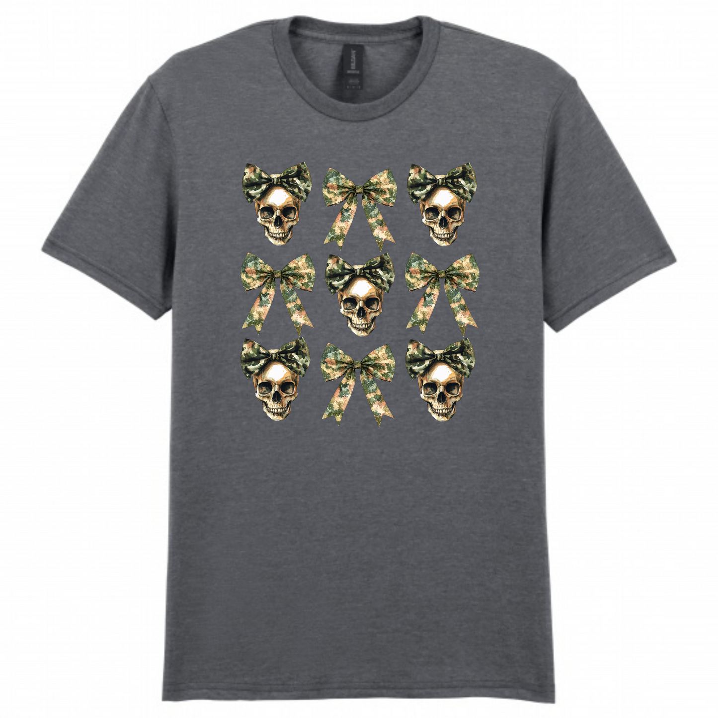 Camo Skulls and Bows Shirt