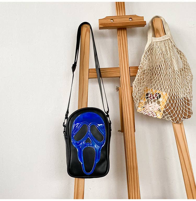 Ghost Face Leather Crossbody Bag