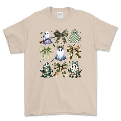 Camo Ghosts and Bows Shirt