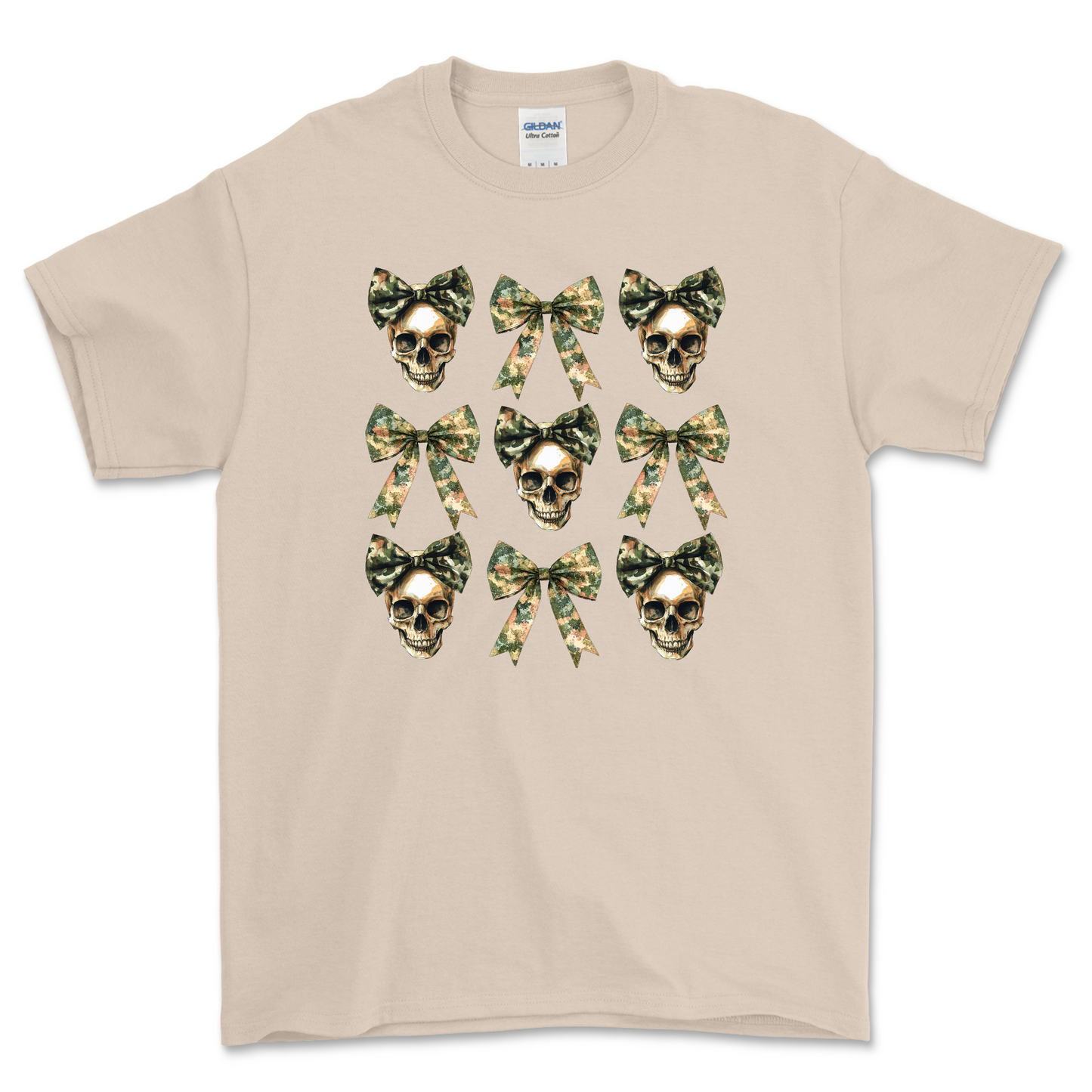 Camo Skulls and Bows Shirt
