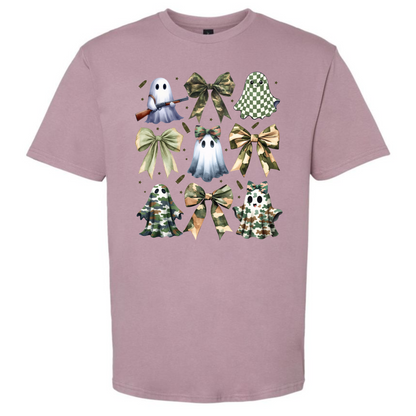 Camo Ghosts and Bows Shirt