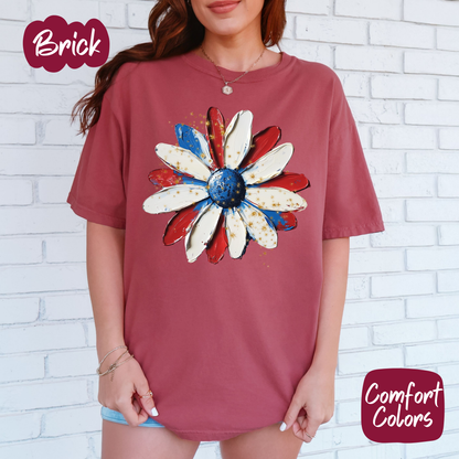 American Painted Sunflower Comfort Colors T-Shirt