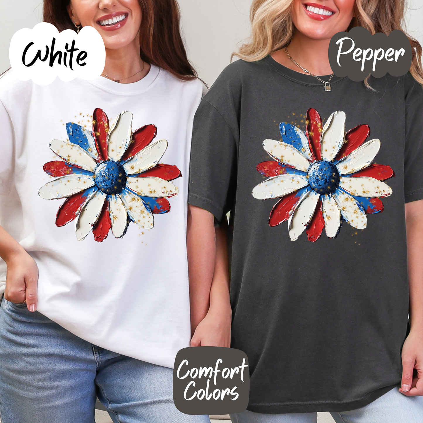 American Painted Sunflower Comfort Colors T-Shirt