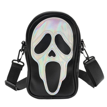 Ghost Face Leather Crossbody Bag