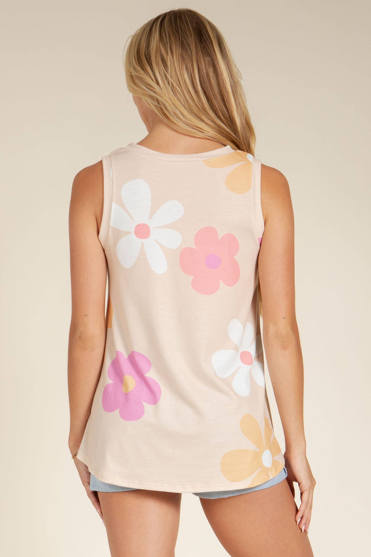 Blossom Pop Retro Floral Sleeveless Top