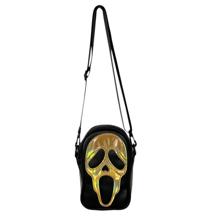 Ghost Face Leather Crossbody Bag