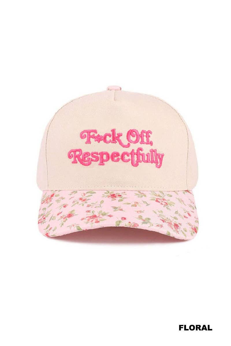 Fxck Off Respectfully Two Tone Canvas Cotton Cap
