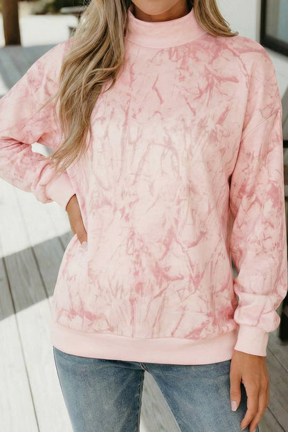 Love Camo Mock Neck Baggy Sweatshirt