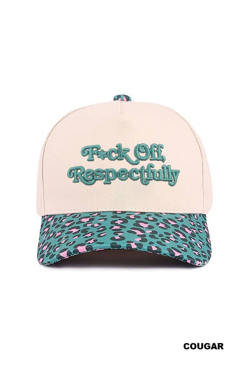 Fxck Off Respectfully Two Tone Canvas Cotton Cap