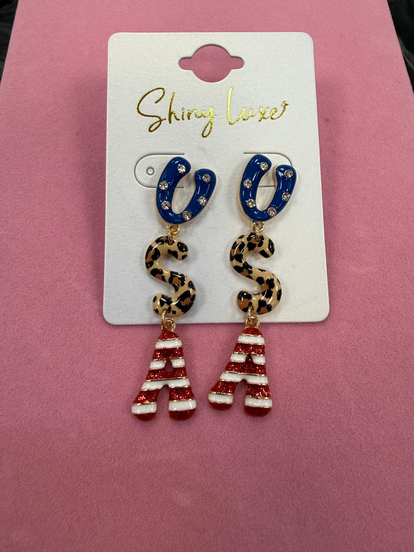 USA Leopard Earrings