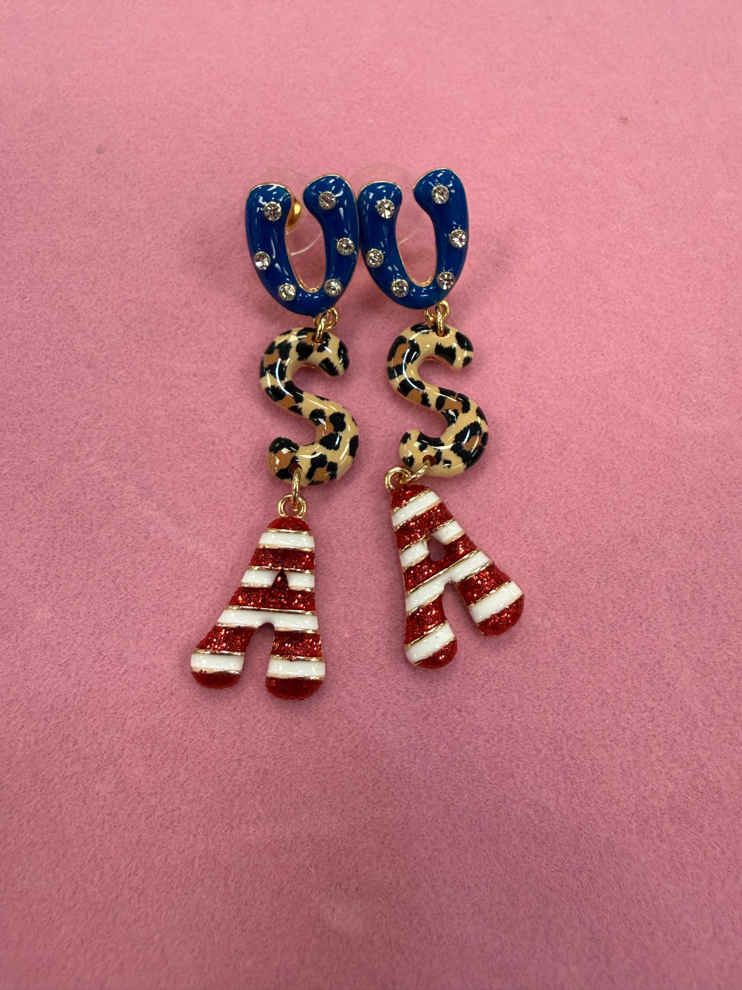 USA Leopard Earrings