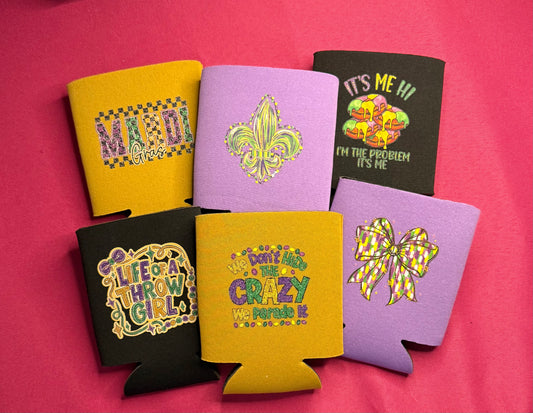 Mardi Gras Koozie