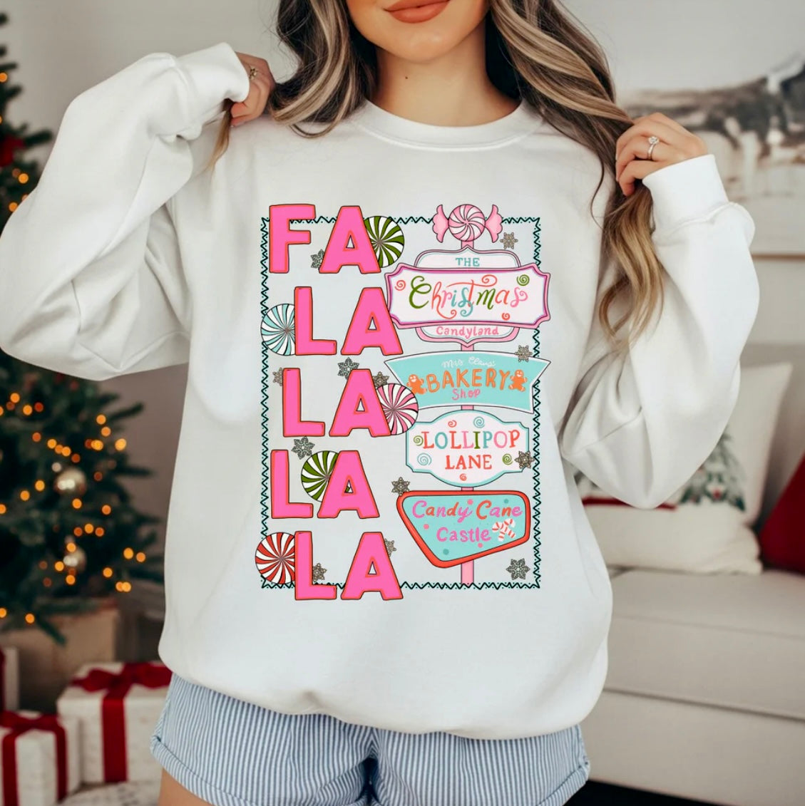 Fa La La Lane Shirt/Crewneck ~Glitter~