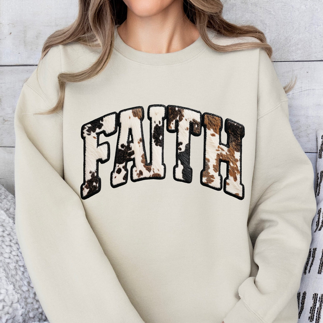 Faith Cowhide Shirt/Crewneck