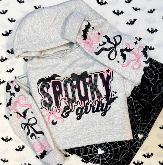 Spooky Girly Sweatshirt with Sleeves