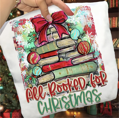 All Booked for Christmas Shirt ~Glitter~