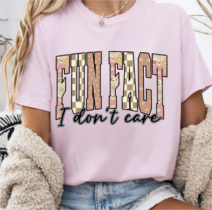 Fun Fact: I Don't Care Shirt