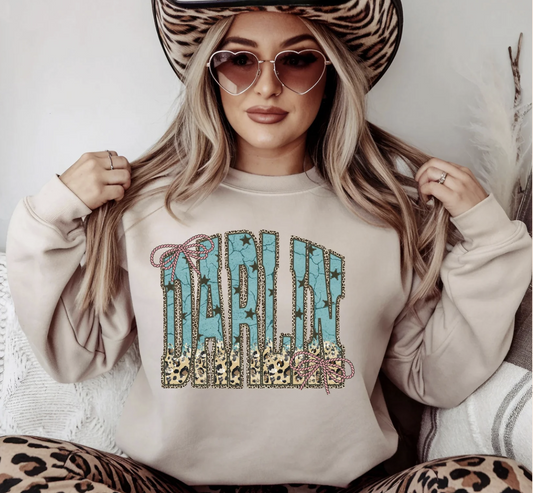 Turquoise Darlin' Shirt/Crewneck ~Glitter~