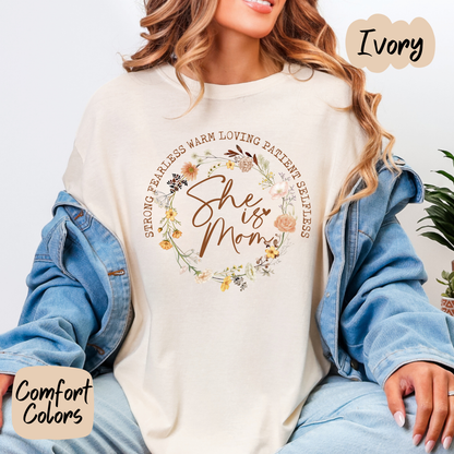 She is Mom Comfort Colors T-Shirt