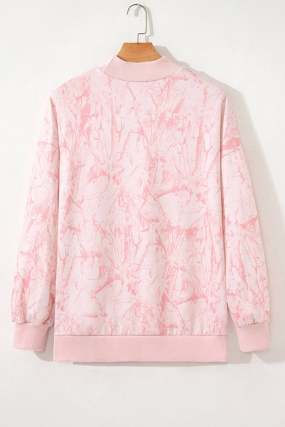 Love Camo Mock Neck Baggy Sweatshirt