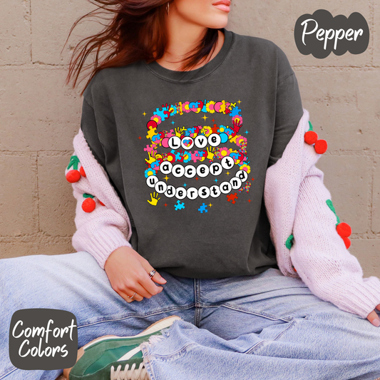 Autism Friendship Bracelets Comfort Colors T-Shirt