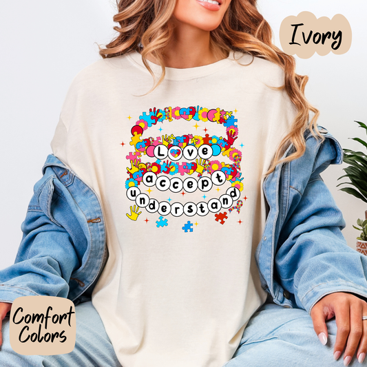 Autism Friendship Bracelets Comfort Colors T-Shirt