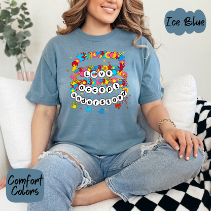 Autism Friendship Bracelets Comfort Colors T-Shirt