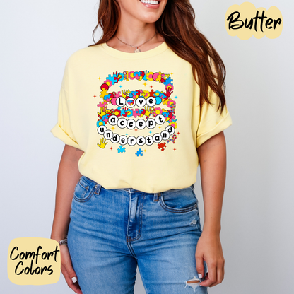 Autism Friendship Bracelets Comfort Colors T-Shirt