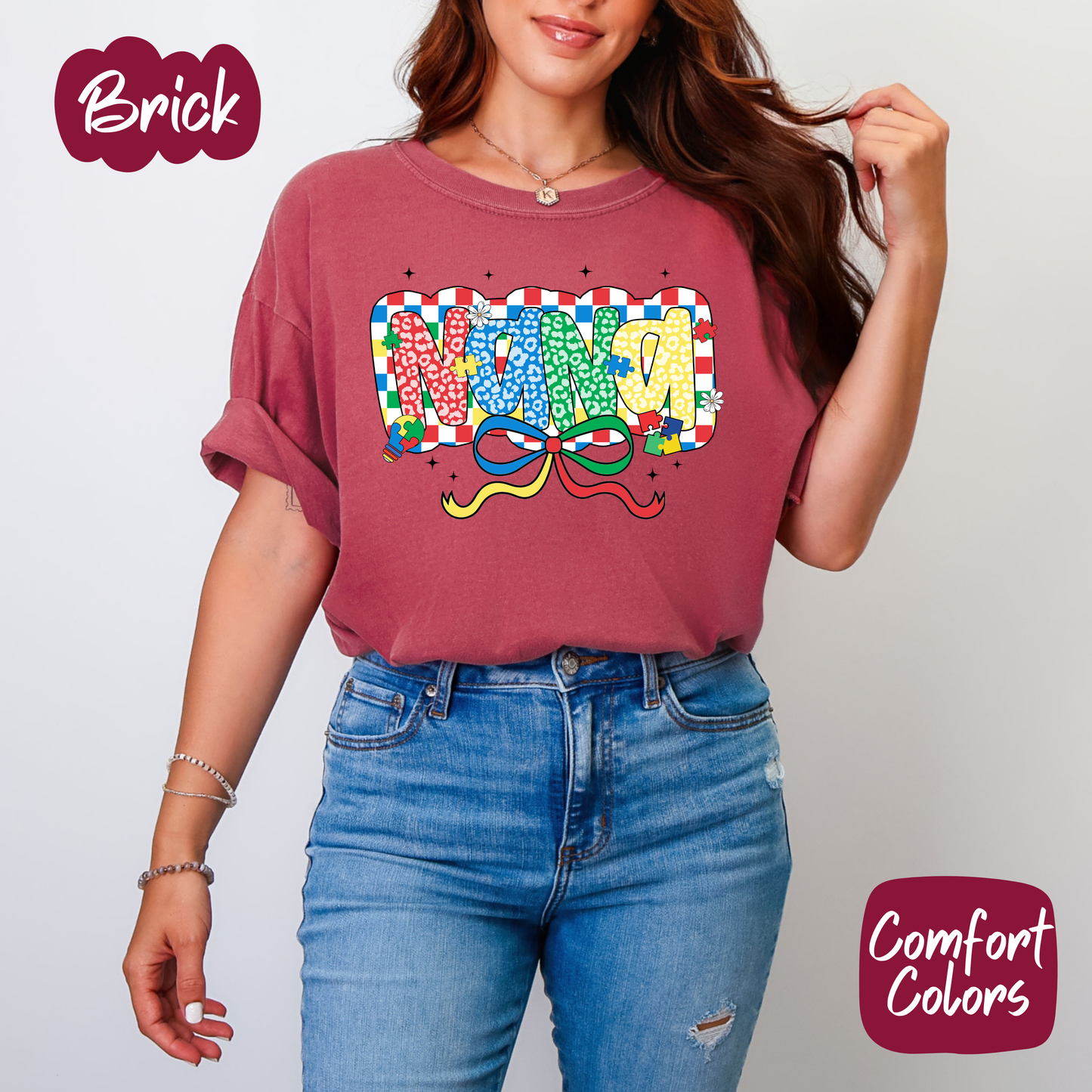 Autism Nana Comfort Colors T-Shirt