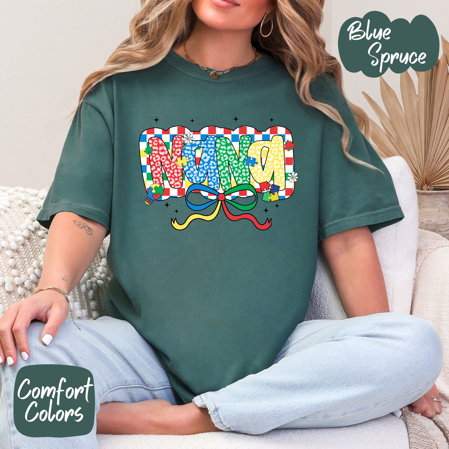 Autism Nana Comfort Colors T-Shirt